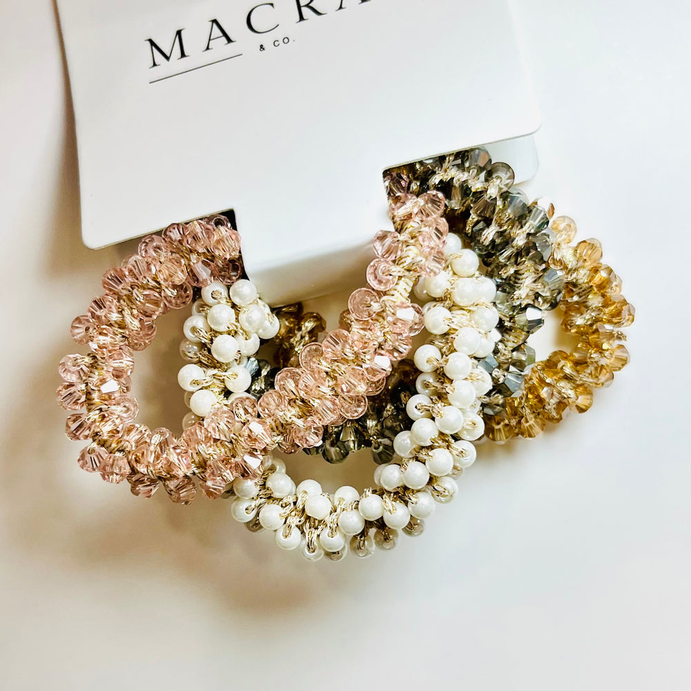 Jewel Stretch Hair Ties 4pc