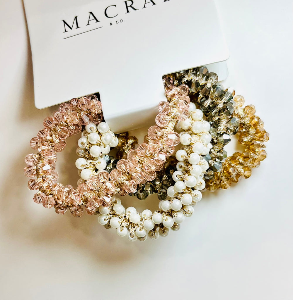 Jewel Stretch Hair Ties 4pc