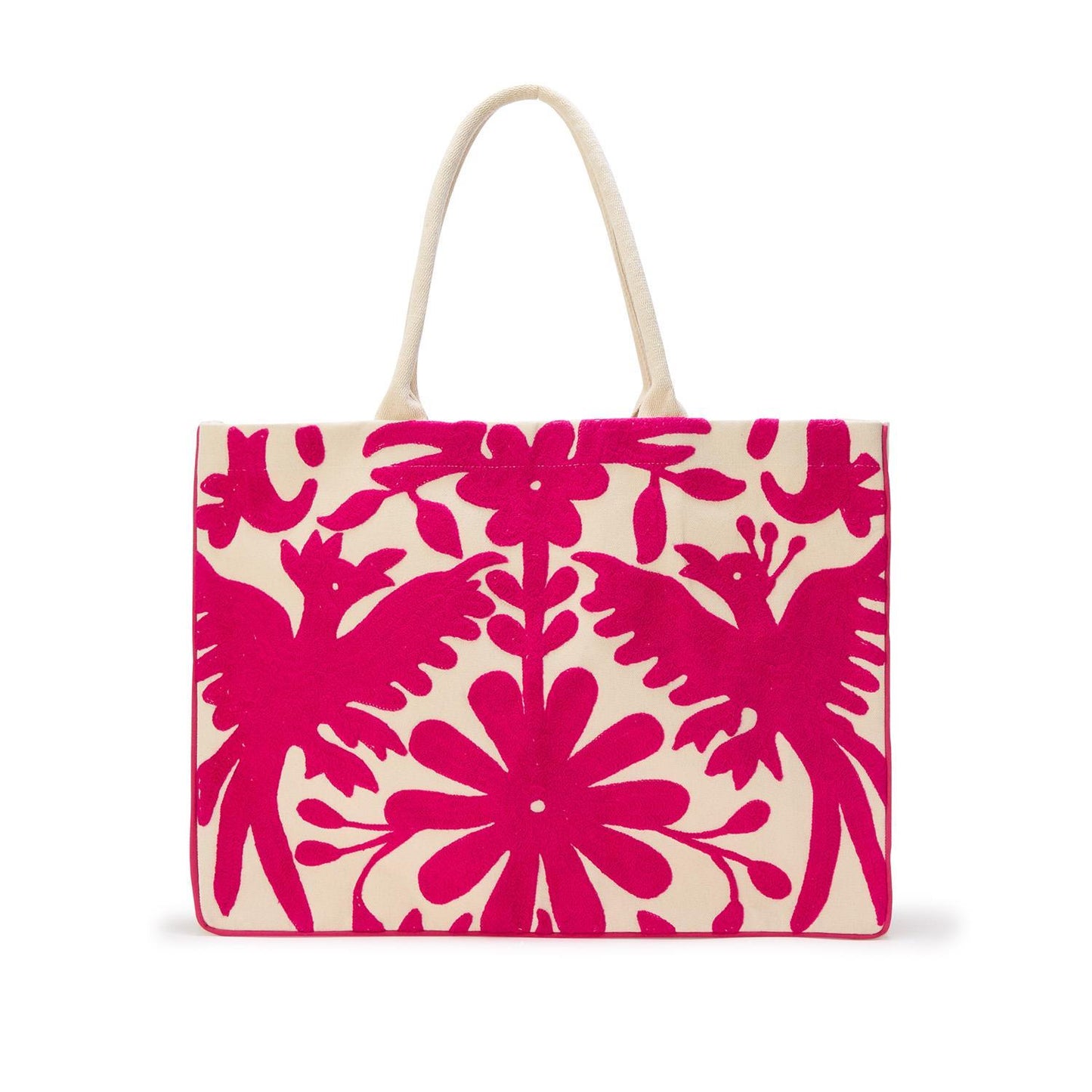 Flora & Fauna Embroidered Tote Bag