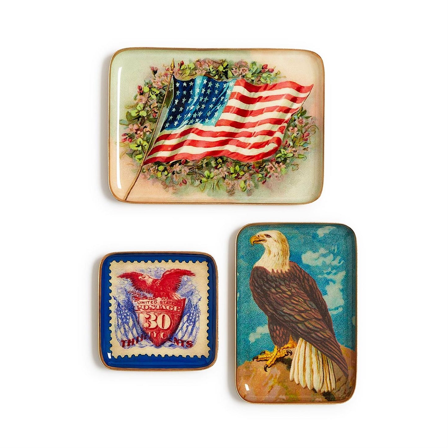 Vintage America Metal Trinket Tray