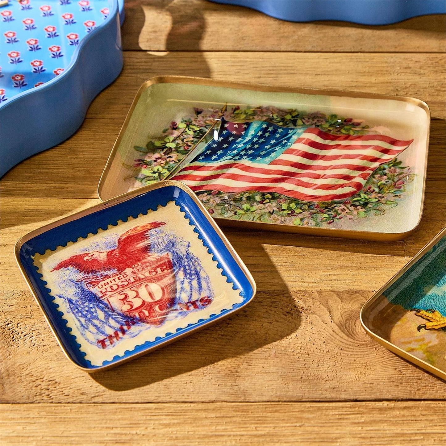 Vintage America Metal Trinket Tray