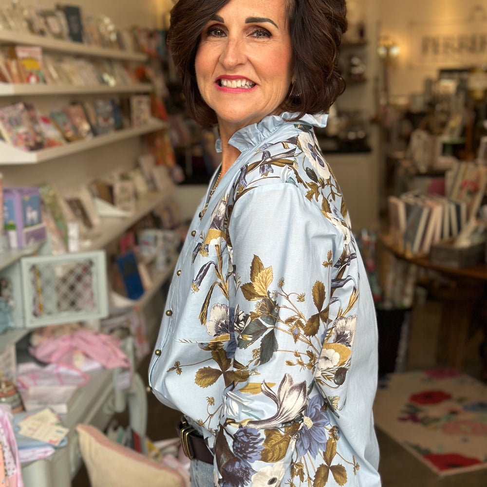 Francis Floral Button Up Top