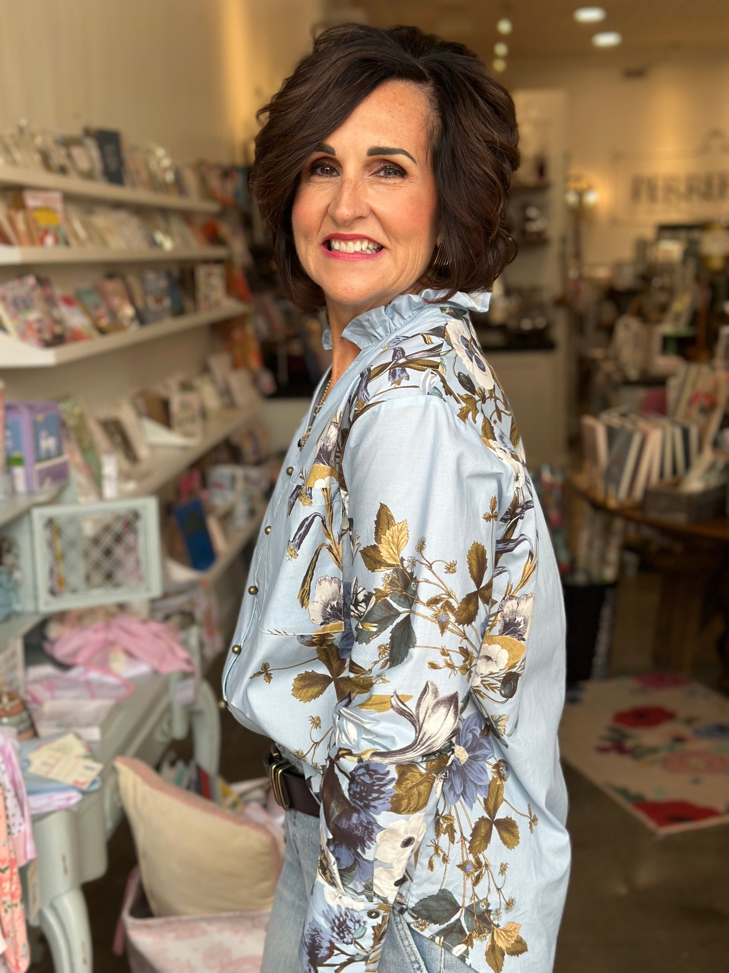 Francis Floral Button Up Top