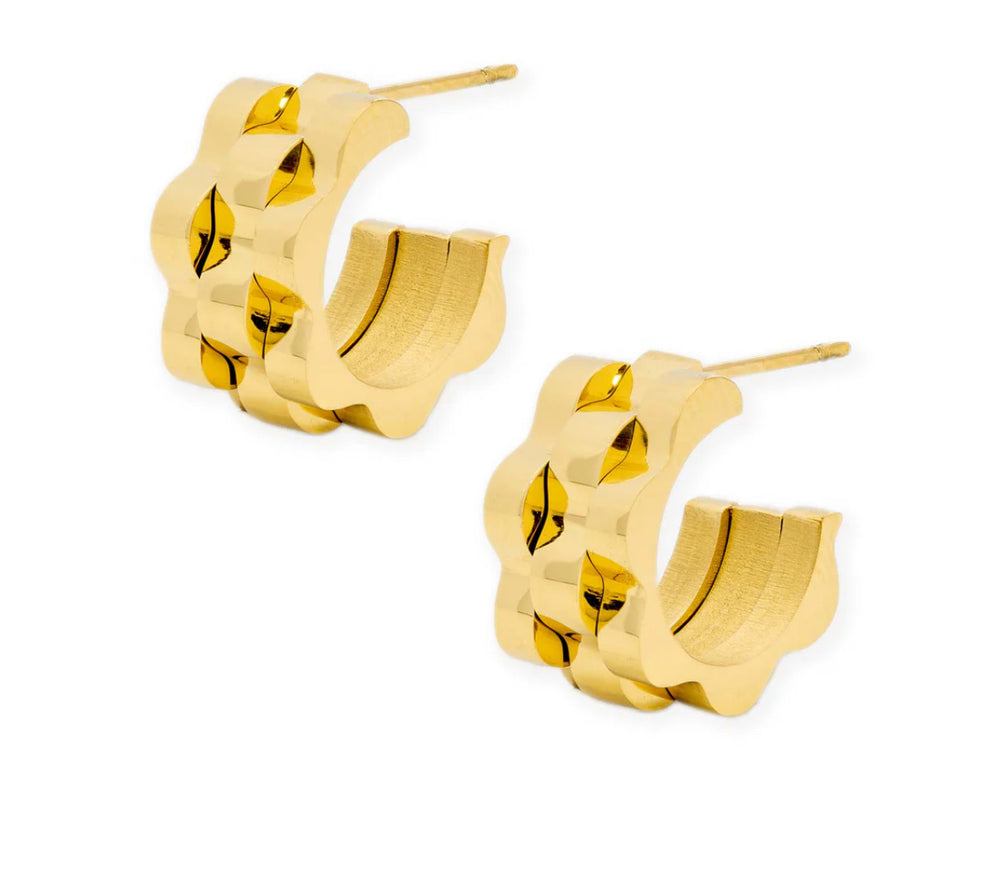 Mini Gold Watchband Earrings