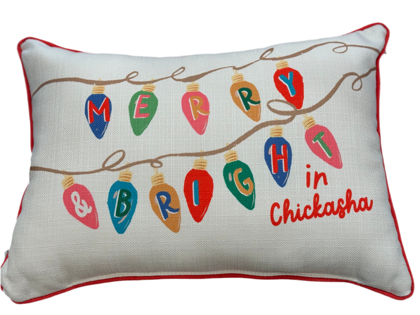 Merry & Bright In Chickasha Pillow
