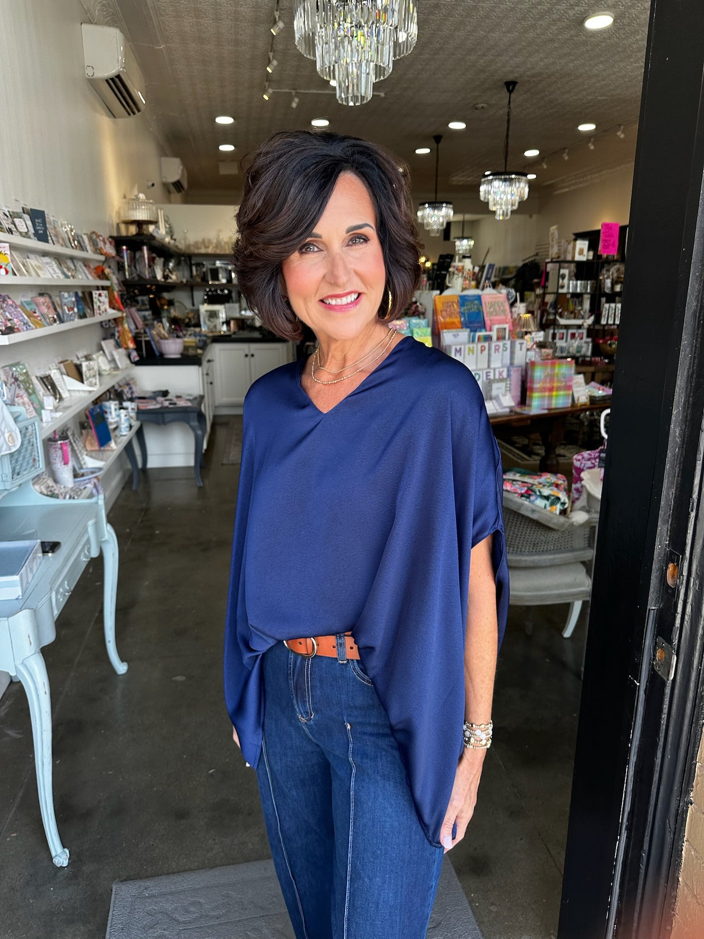 Sawyer Satin Flowy Top