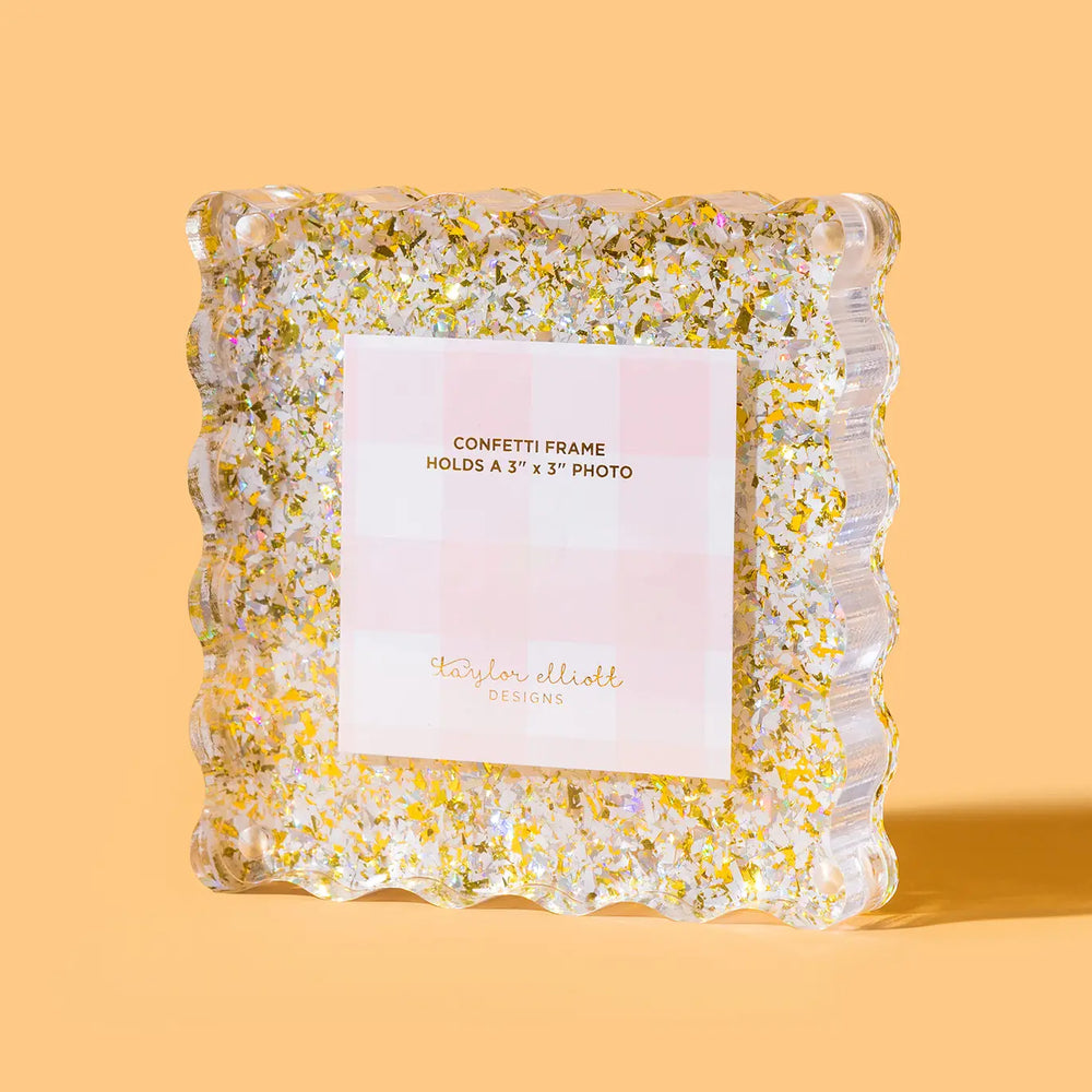 Gold and Pearl Confetti Small Frame
