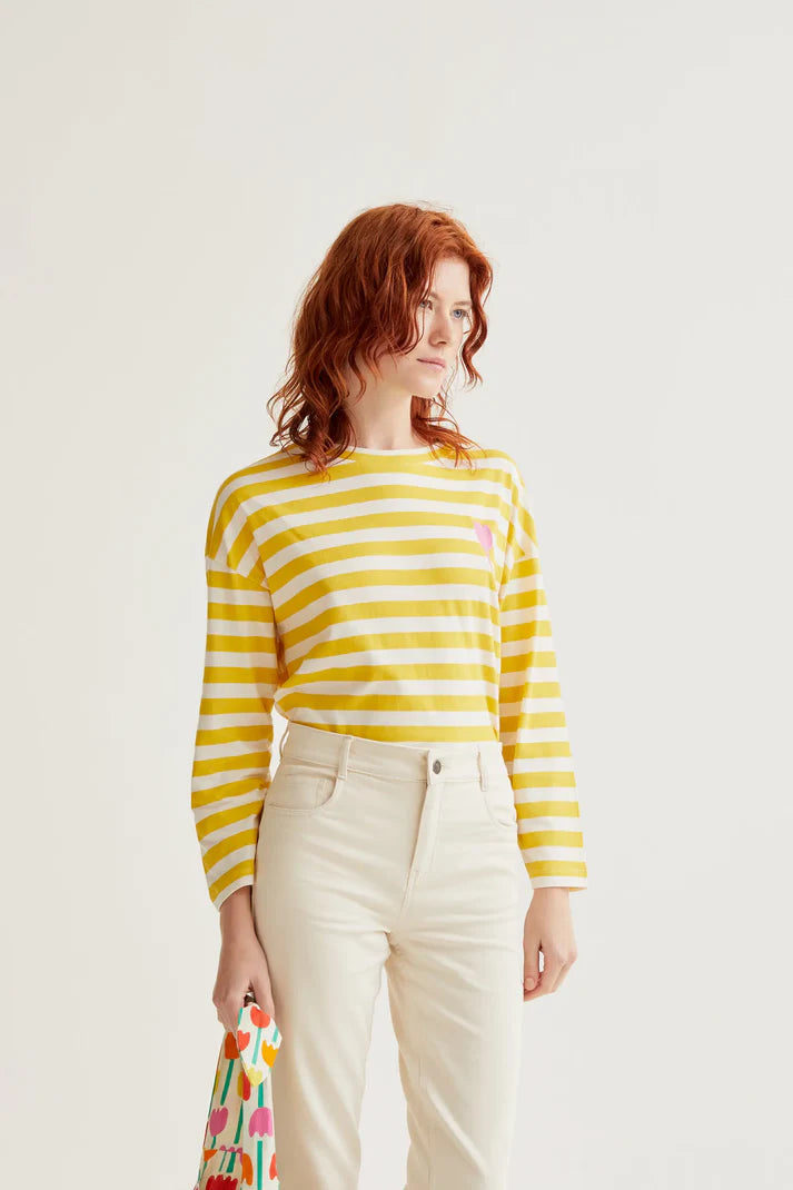 Saffron Stripe Top