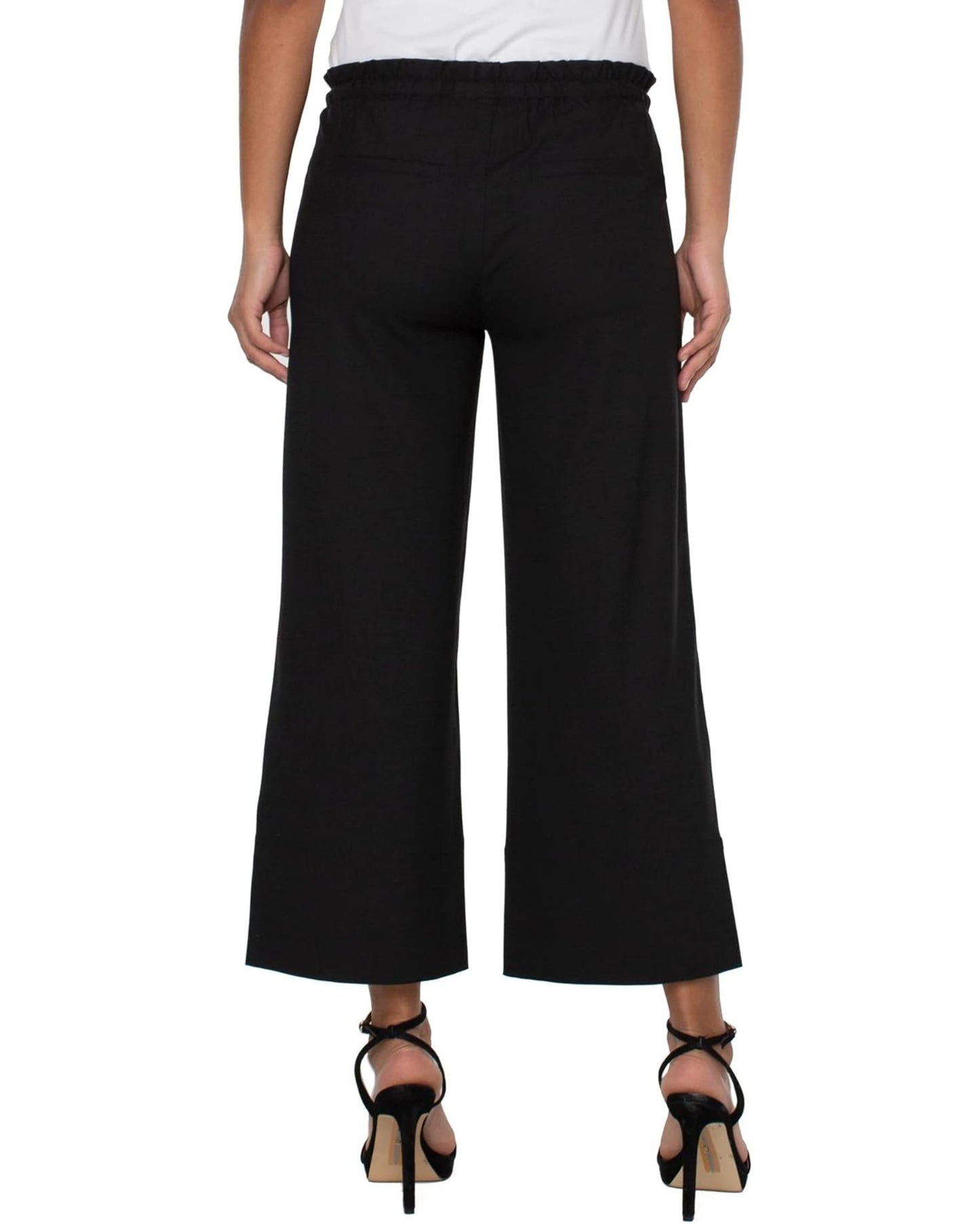 Pull On Wide Leg Black Pant