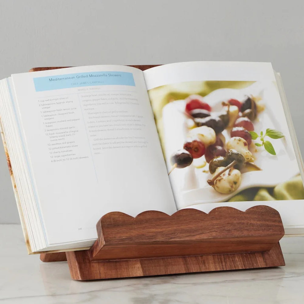 
                      
                        Scalloped Wood Book Stand
                      
                    