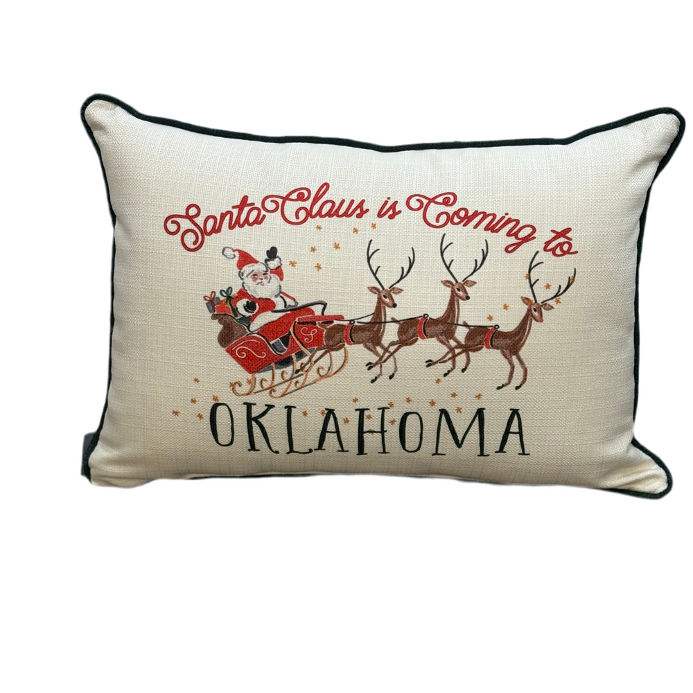 
                      
                        Santa Claus Oklahoma Christmas Pillow
                      
                    