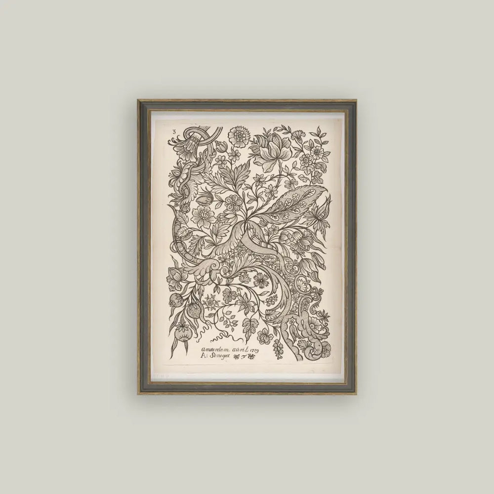 Paisley Sketch Framed Art