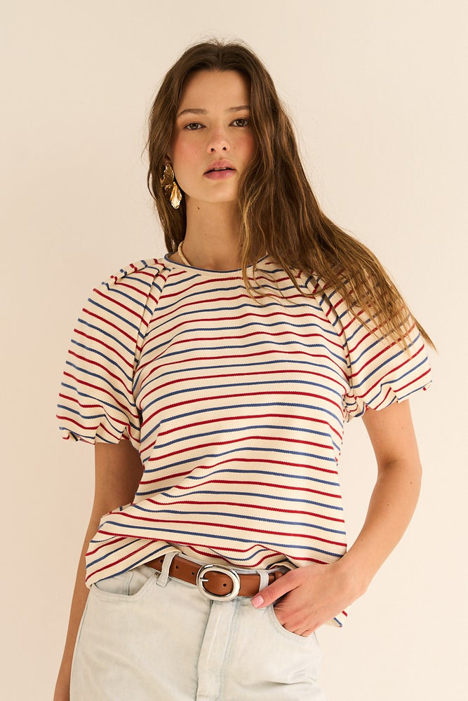 Patriotic Pinstripe Top