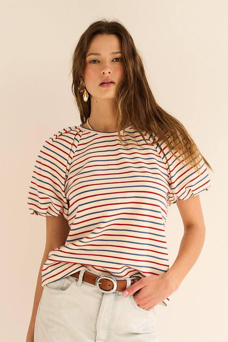 Patriotic Pinstripe Top