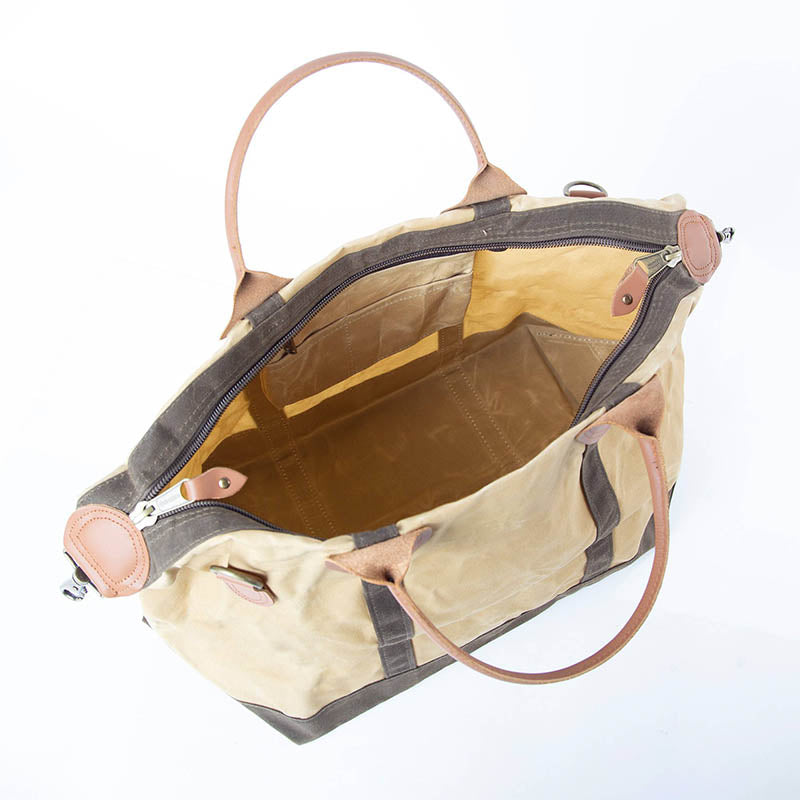 Waxed Weekender-Bone