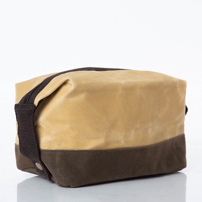 Waxed Dopp Kit-Bone