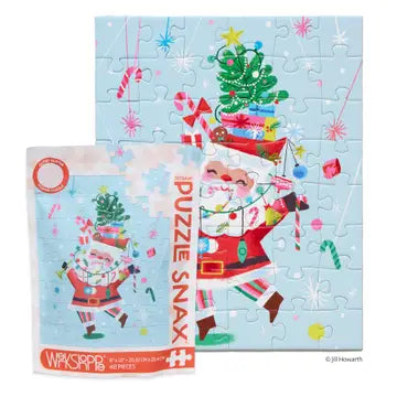 Fancy Pants Santa 48 Piece Glitter Puzzle