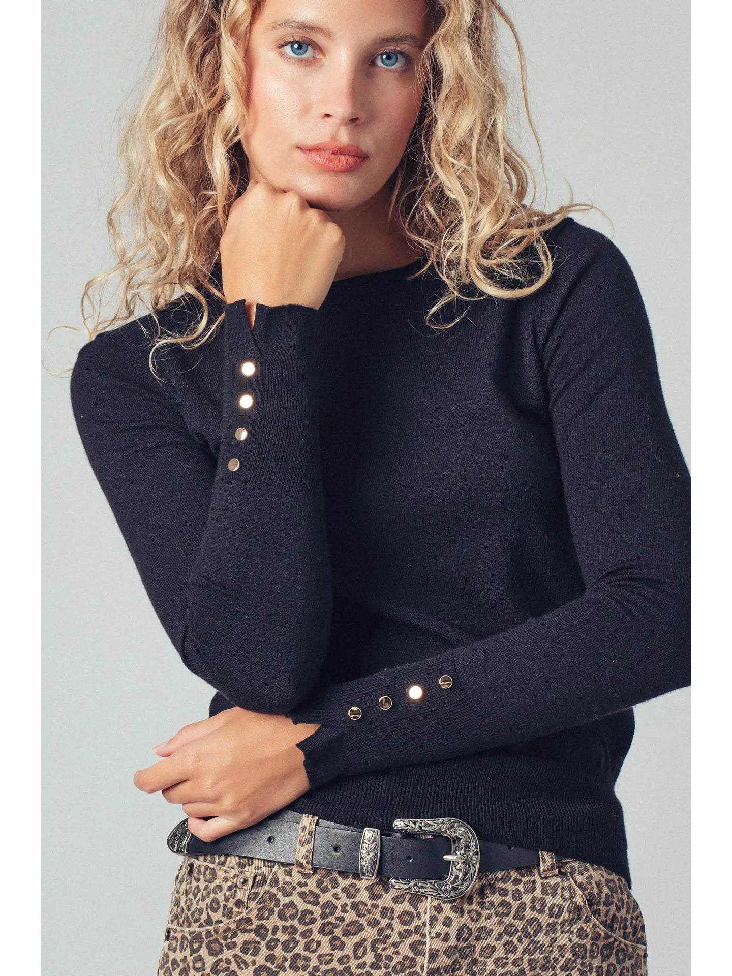 Chic Charlotte Black Sweater