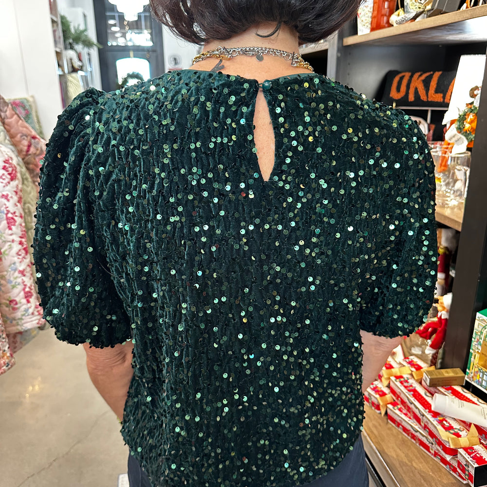 
                      
                        Festive Velvet Sequin Top
                      
                    