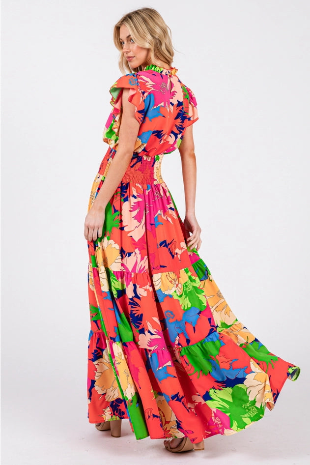 
                      
                        Bring On The Color Floral Dress
                      
                    