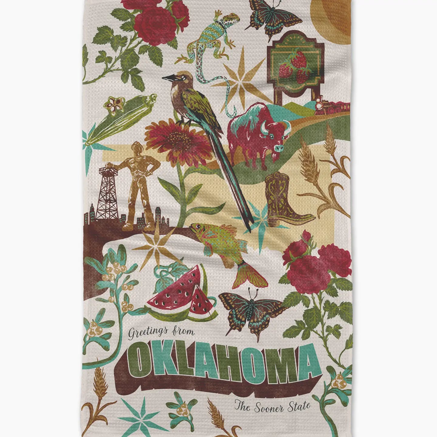 Oklahoma Geometry Tea Towels