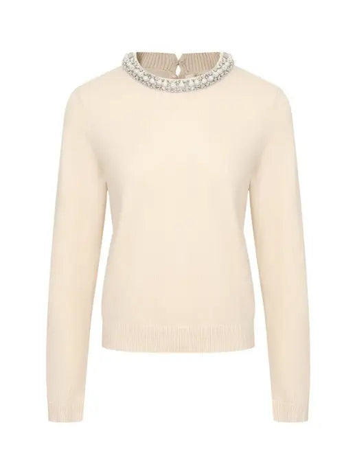 Pearl Perfection Cream Sweater