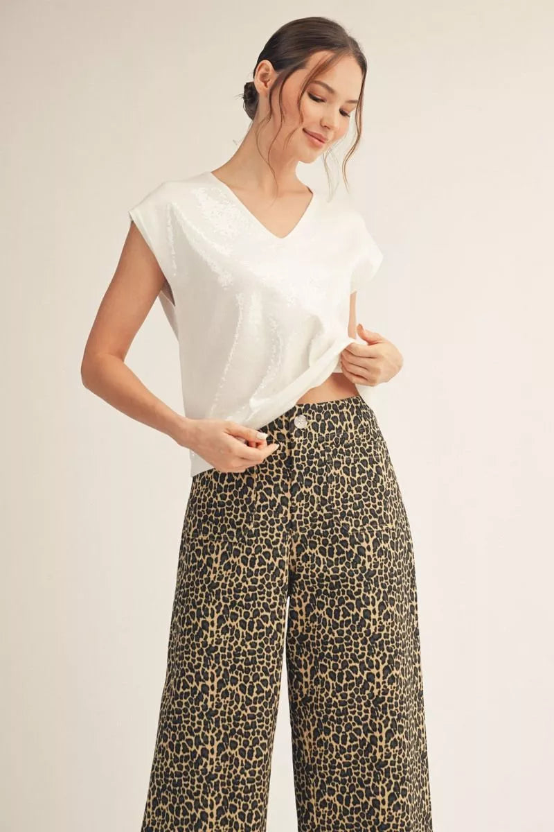 Ivory Sparkle Sequin Top