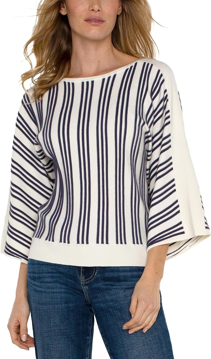 Classic Navy Stripe Dolman Sweater