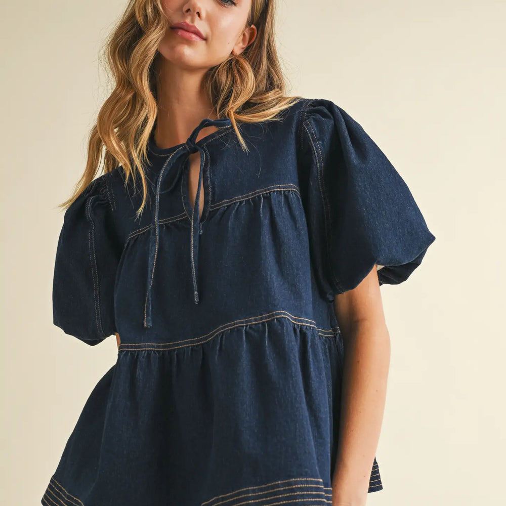 
                      
                        Dark Denim Top
                      
                    