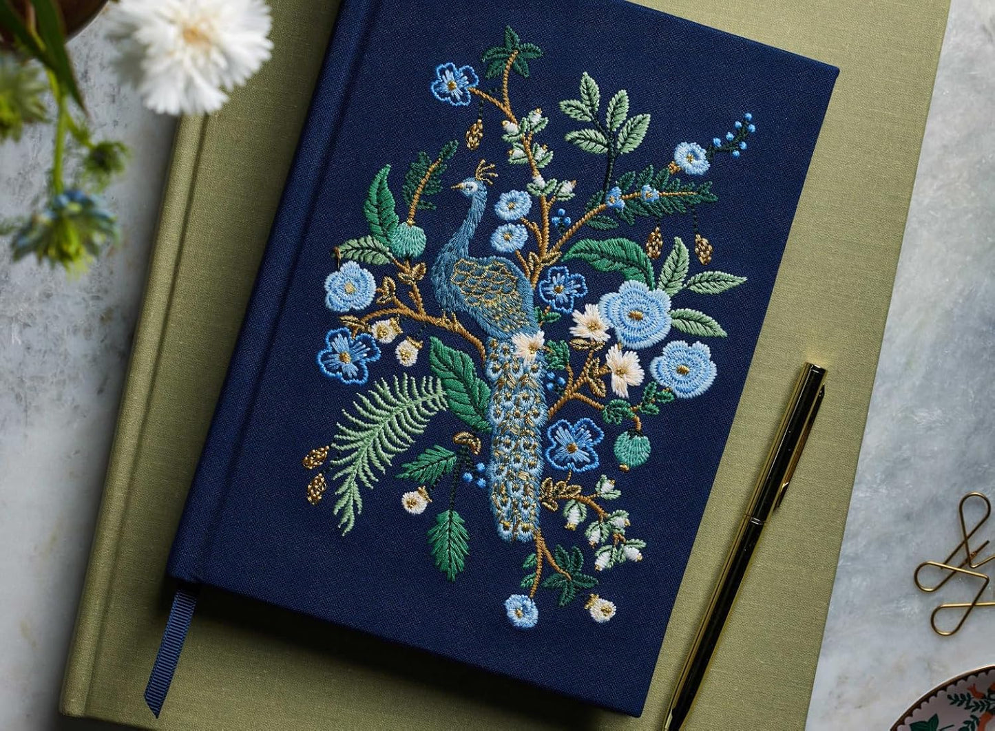 Rifle Paper Co Embroidered Peacock Journal