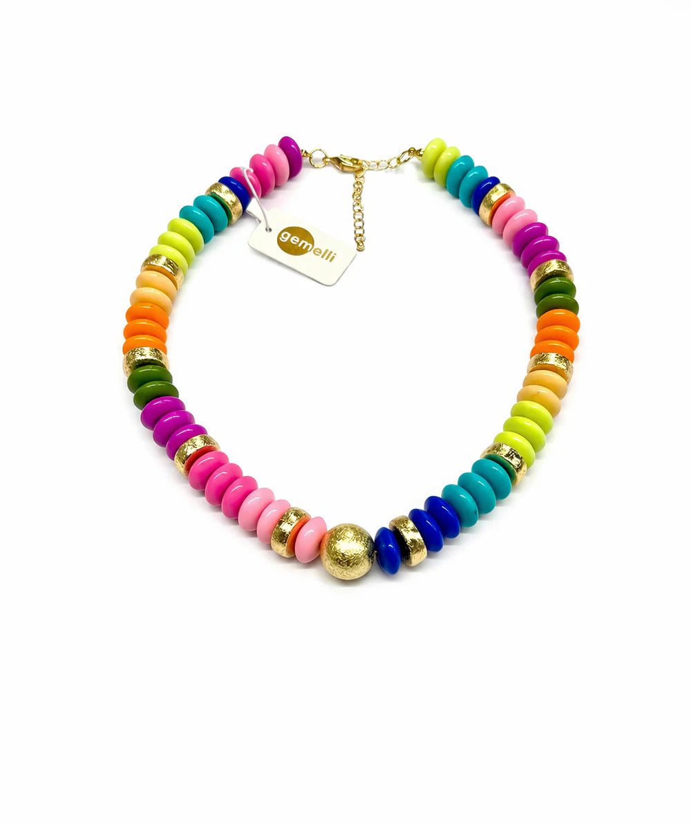 Tobie Rainbow Beaded Necklace