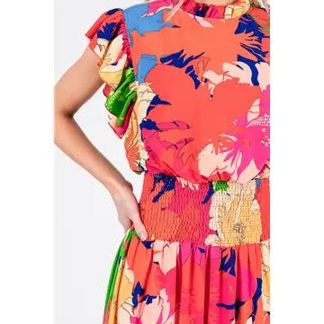 
                      
                        Bring On The Color Floral Dress
                      
                    