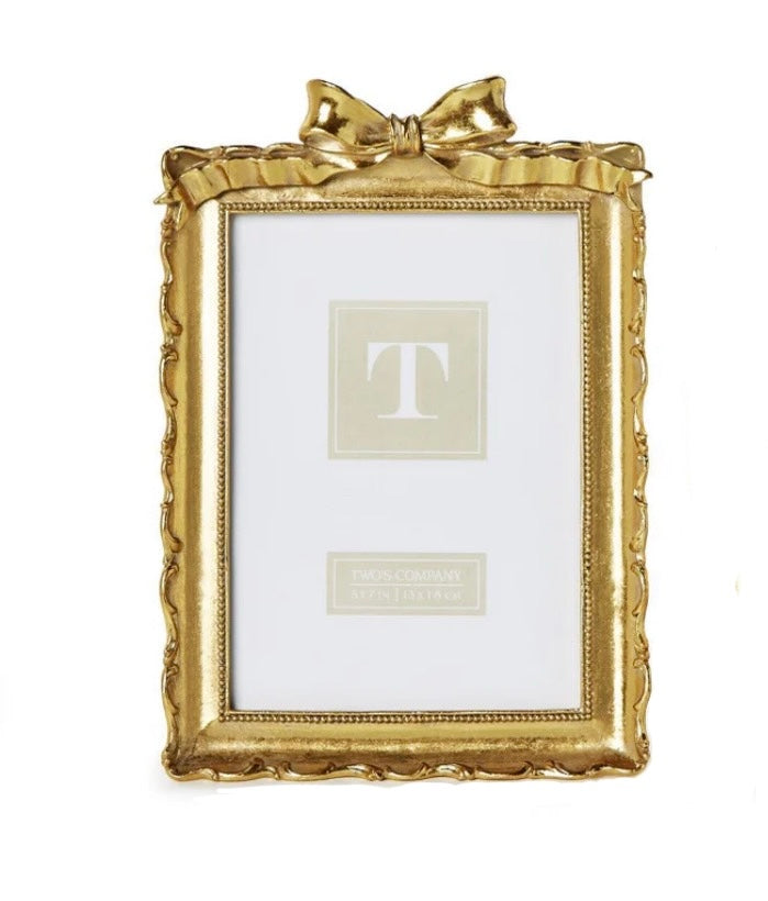 Gold Frame with Bow 5x7