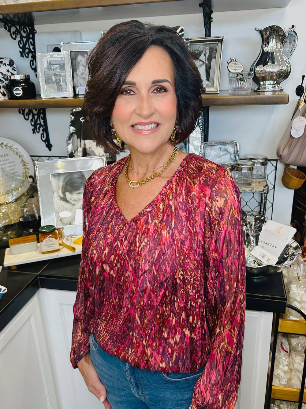 Piaf Pomegranate Top