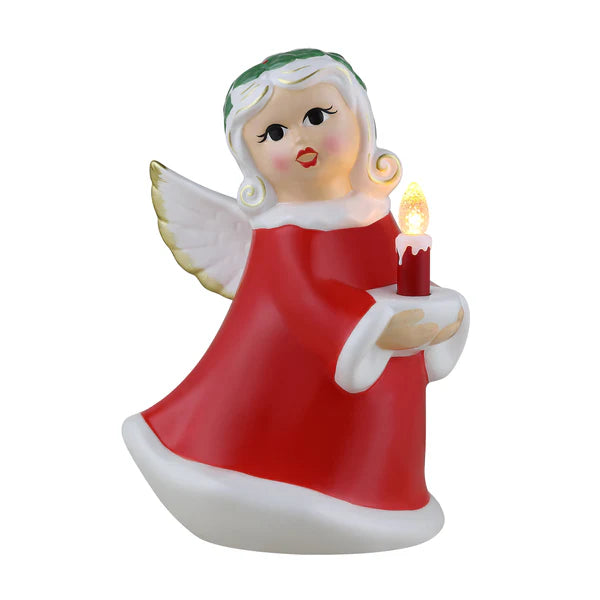 Ceramic Angel Lit Ornament