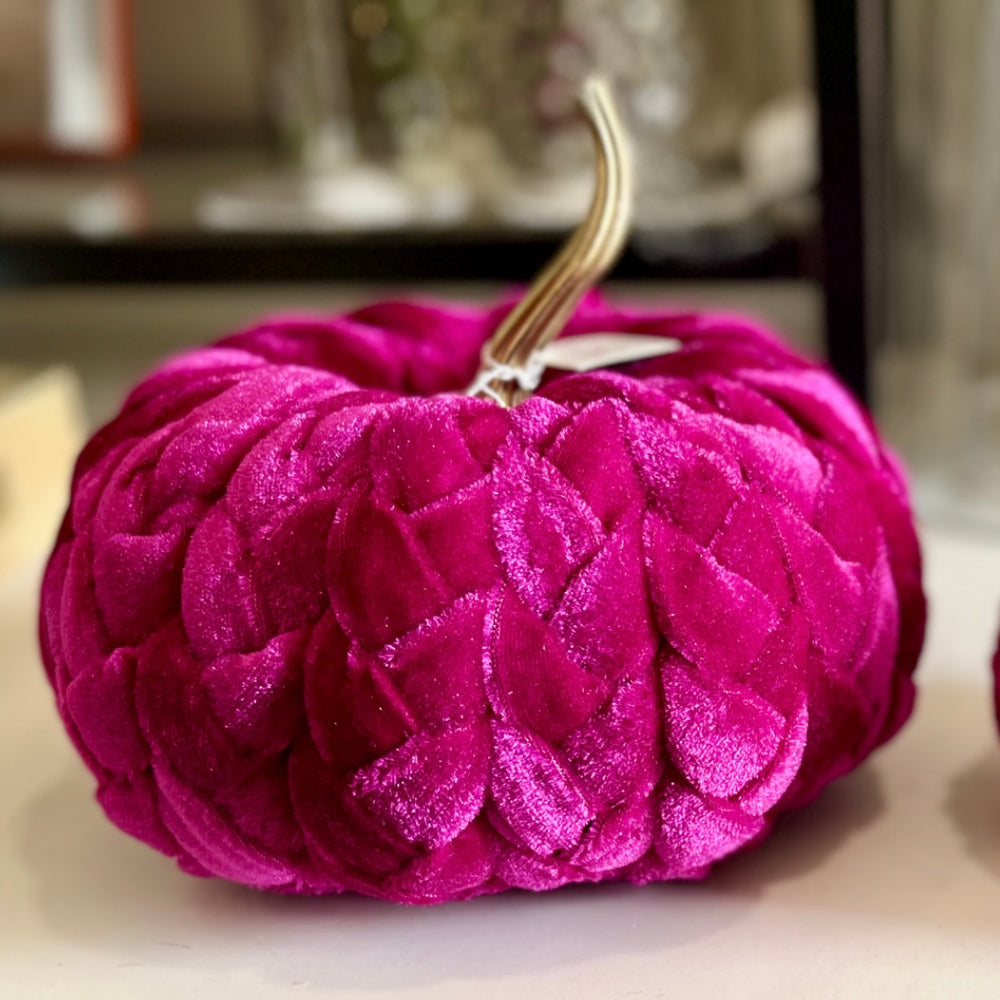 
                      
                        Magenta Plush Braided Pumpkins
                      
                    