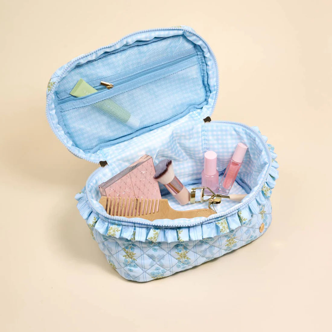 Oh So Fancy Blue Glam & Go Cosmetic Bag