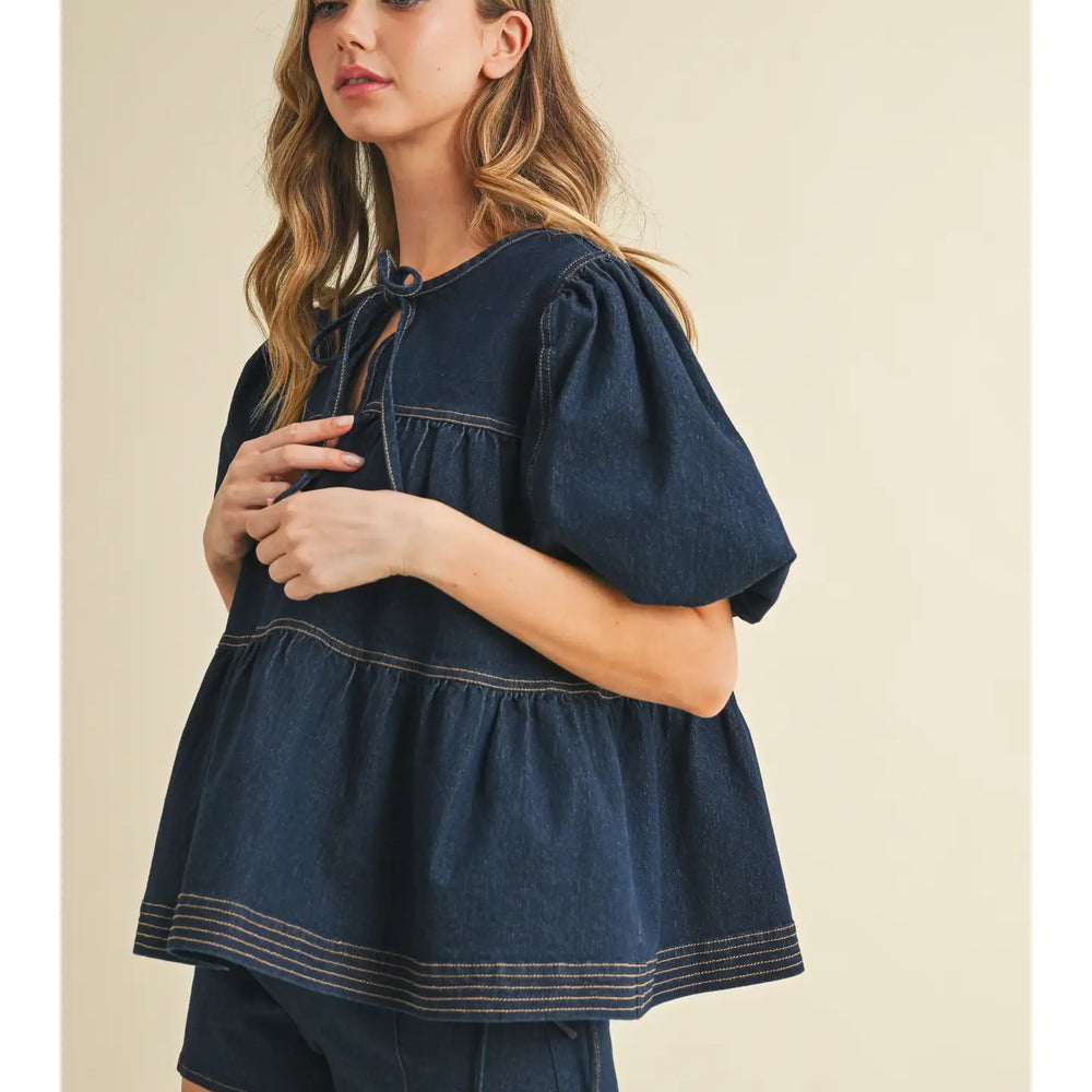 
                      
                        Dark Denim Top
                      
                    