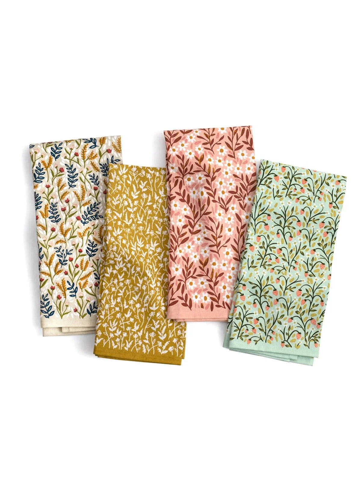 Tiny Floral Kitchen Towel Set of 4
