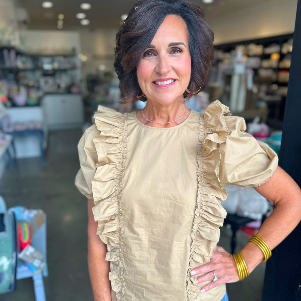 Tawny Ruffle Top