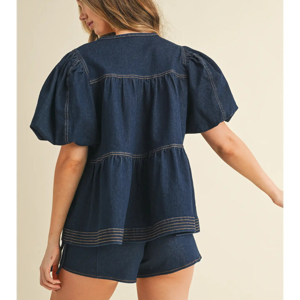 
                      
                        Dark Denim Top
                      
                    