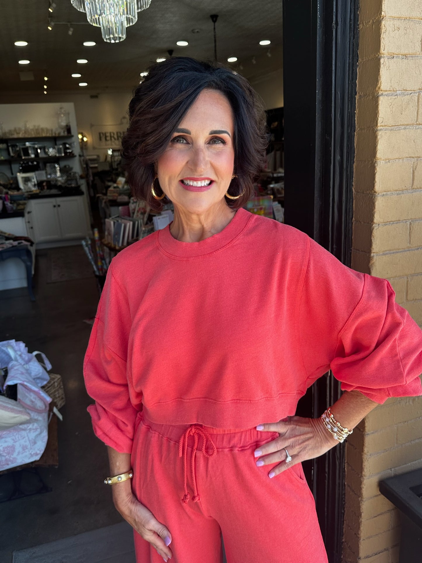 Grapefruit Ribbed Sweatshirt