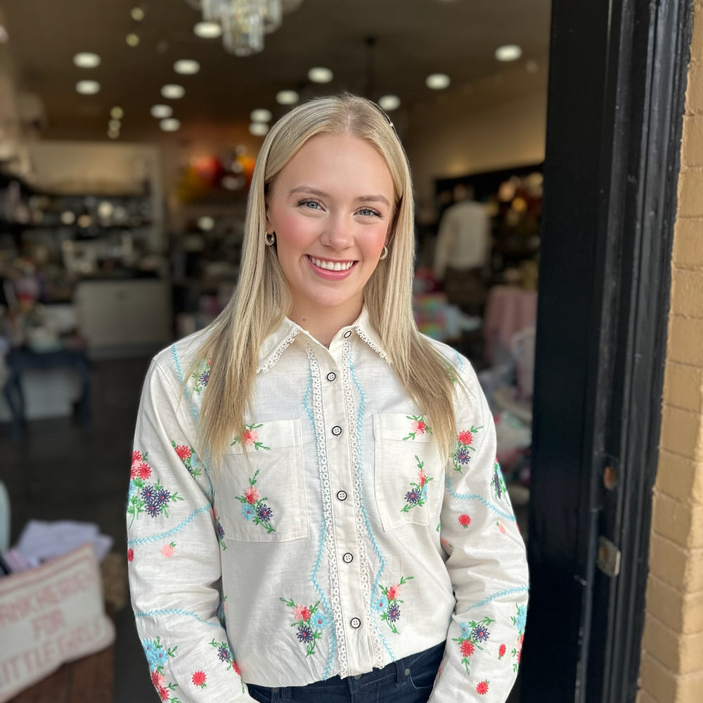 Embroidered Emma Top
