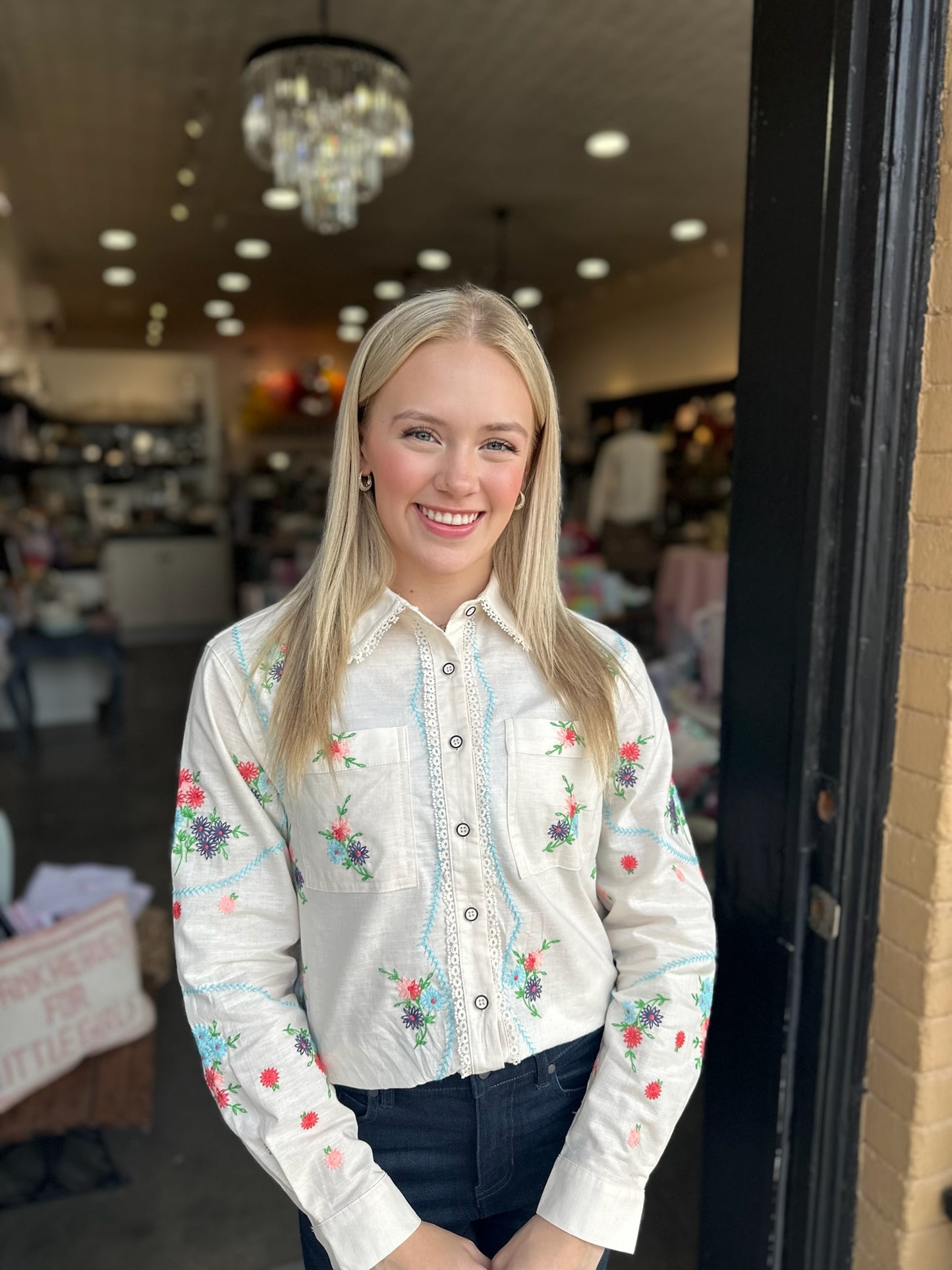 Embroidered Emma Top