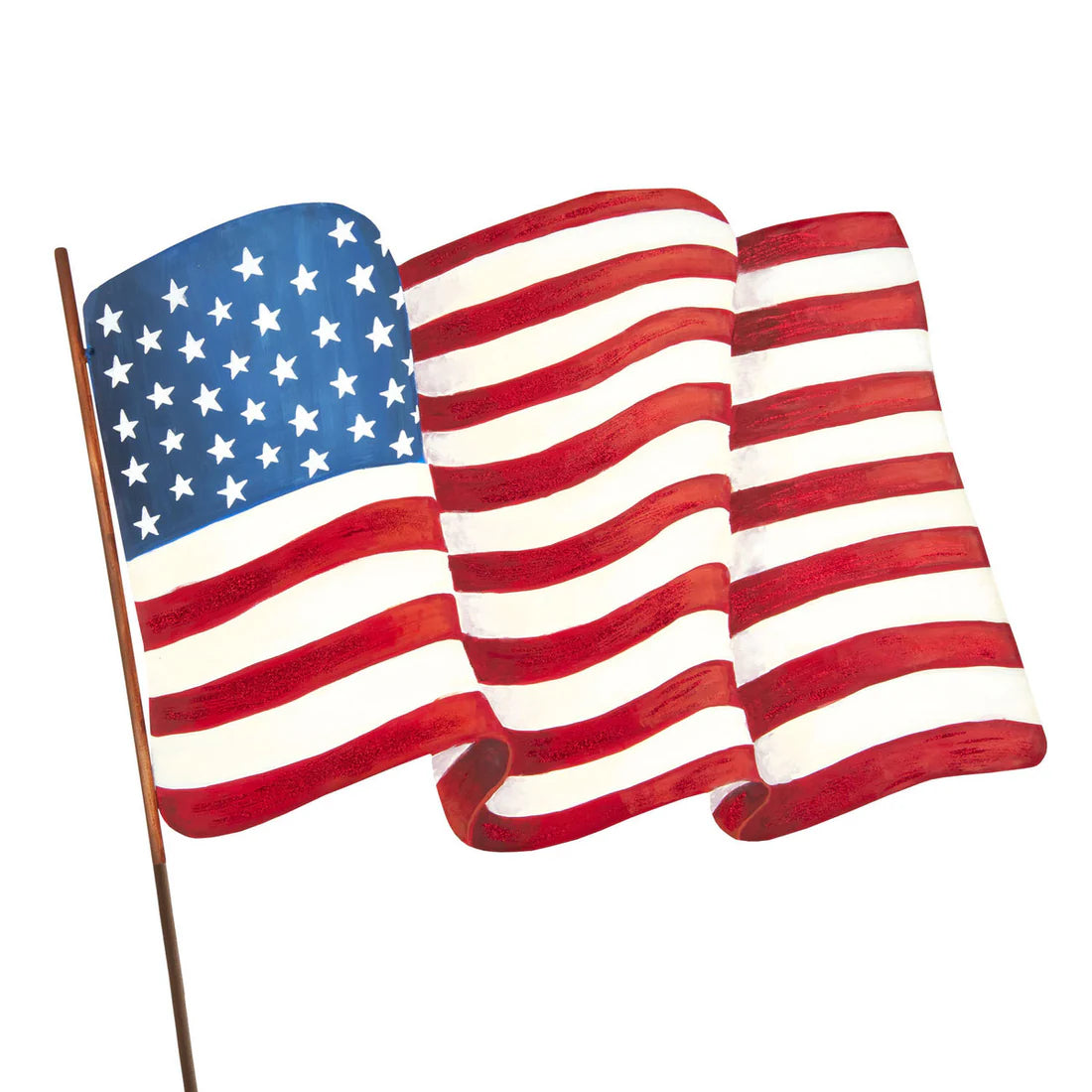 Waving American Flag Sign