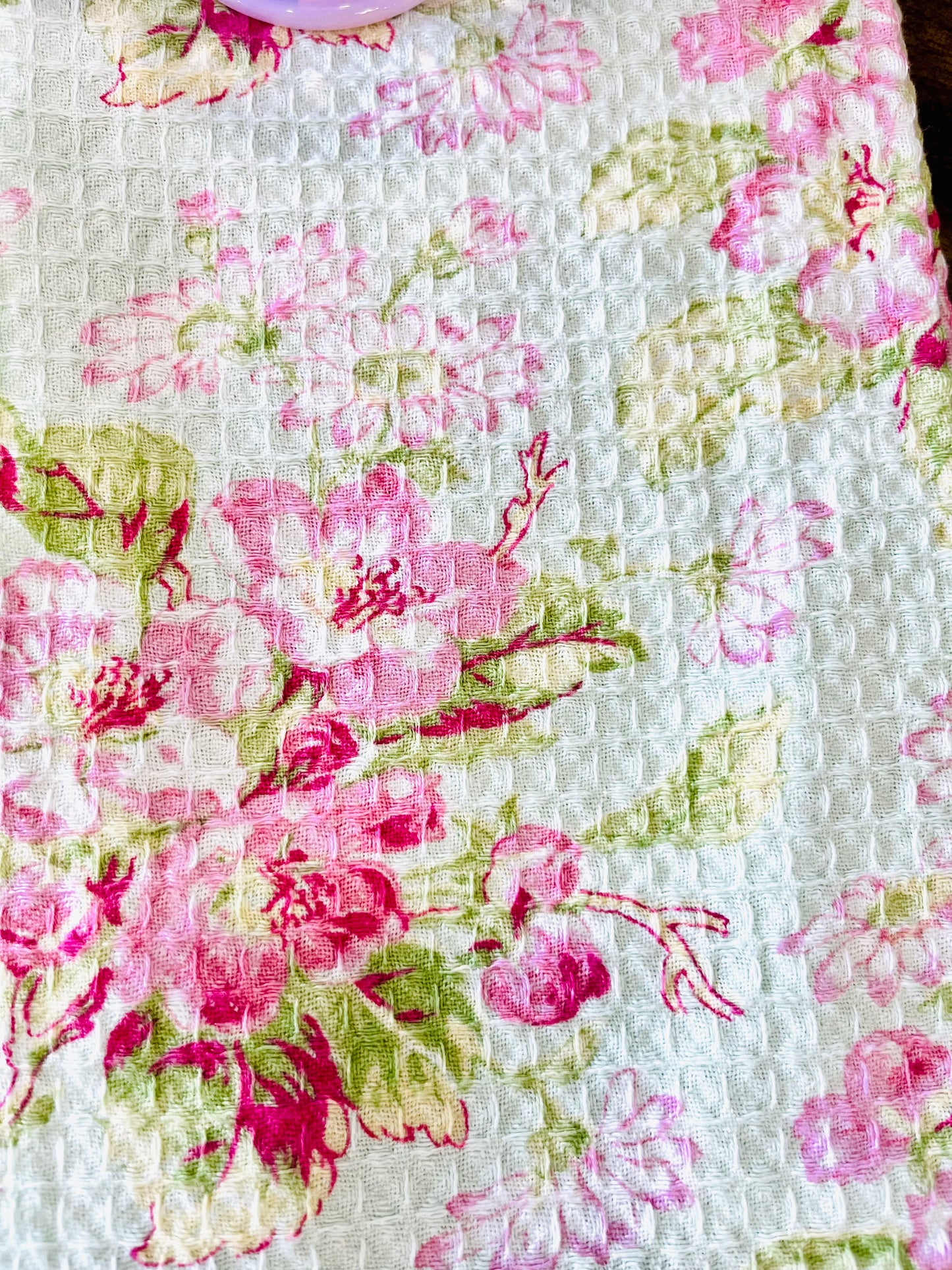 Apple Blossom Light Green Tea Towel