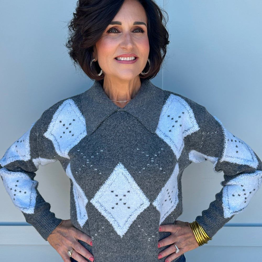 Jackie Diamond Jacquard Sweater