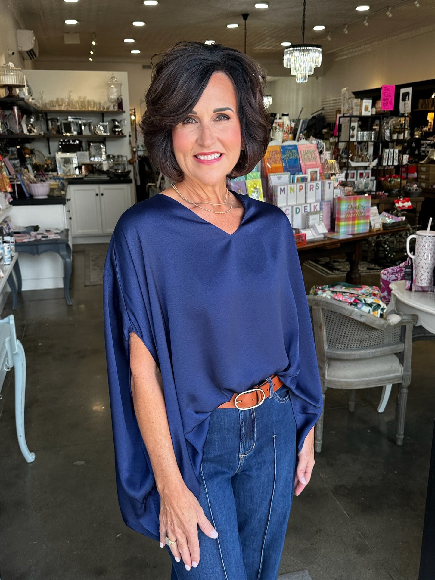 Sawyer Satin Flowy Top