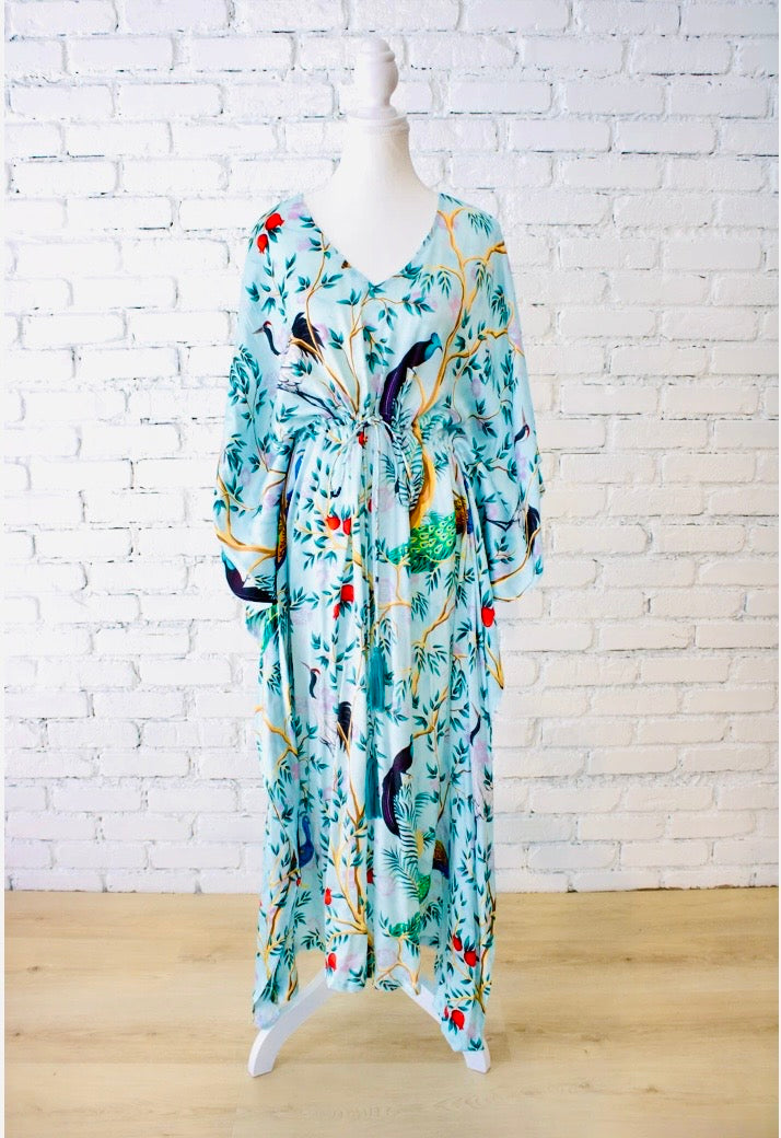One size Peacock Tie Kaftan