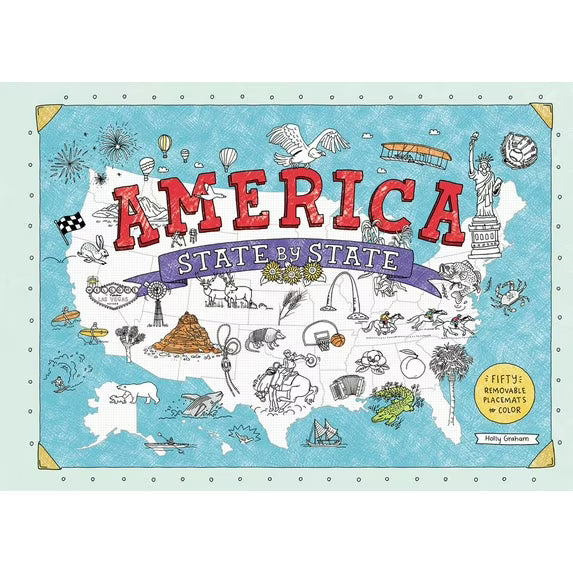America State By State: Removable Placemats To Color